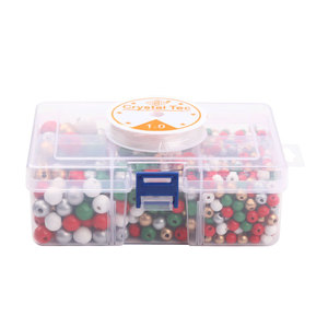 Juego de cuentas de madera Crystal Tec, línea de pesca de 6 m, colores mezclados, forma redonda para hacer joyas - Product Image 5