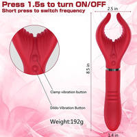 Paarvibrator Dildo Weiches Material Klitoris Vaginal Brustwarzen Stimulierend Verzögerte Ejakulation Mehrere Geschwindigkeiten 7 Frequenzen IPX7 USB