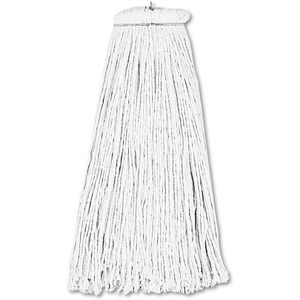Cabezal de mopa rectangular blanco de rayón de 16 oz con extremo cortado, para limpieza en húmedo, 716REA, mango absorbente, equipo de limpieza para suelos del hogar, 1 unidad - Product Image 1