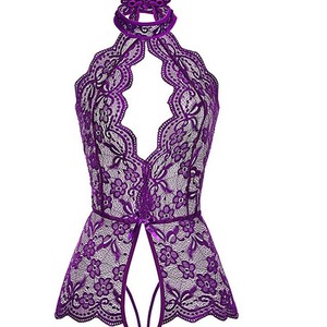 Fabricant de lingerie sexy : Pyjama en dentelle transparente, combinaison de nuit à lacets, tenue d'intérieur ouverte et détachable - Product Image 2