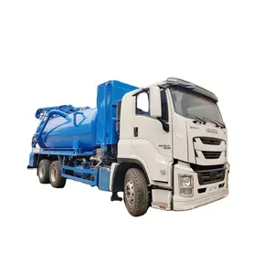 ISUZU GIGA 6X4 Septic Sewer Jetting Vacuum Truck 10tons Right Hand Drive Vacuum Pumper Tanker Septic Tank Truck