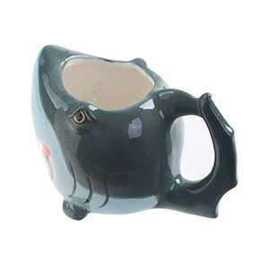 Caneca de café em forma de animal personalizada, caneca de tubarão de cerâmica - Product Image 3