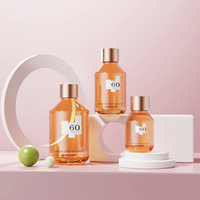 Nouvelle bouteille en verre cosmétique à épaule inclinée avec pompe en aluminium verrouillable 300ml/150ml/50ml, flacon rechargeable pour savon liquide et shampoing