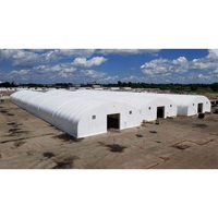 Armazón de estructura de acero galvanizado para construcción, cobertizo de almacenamiento de tela de PVC/PVDF