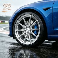 Jantes de voiture forgées en argent à bordure dégagée 19x8.5J 5x120 ET35 CB72.6, ajustement OEM personnalisé pour véhicules de tourisme