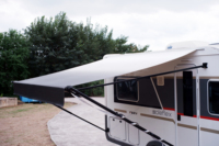 Auvent de caravane manuel Soleflex, imperméable, enroulable, en aluminium, accessoires de camping rétractables
