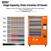 Distributeur automatique de produits surgelés de la marque SQU avec écran tactile de 15,6 pouces, fonction SDK multi-paiements, basé sur le cloud, et fourniture gratuite de pièces de rechange pendant un an
