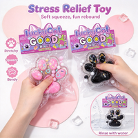Jouet Squishy Grande Patte de Chat, Doux, à Remontée Lente, en TPR, Anti-Stress, Cadeau pour Enfants, Vente en Gros Usine, Personnalisable, Emballage PVC