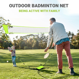 ตาข่ายแบดมินตันแบบพกพาตาข่ายลูกพิคเกิลบอลแบบพกพาพับได้โพลีเอสเตอร์ฝึกฝนในร่มและกลางแจ้ง - Product Image 4