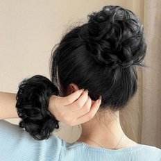 Extensiones de cabello humano portátil negro Cabello permanente cepillado y trenzado con banda de menudillos - Product Image 1