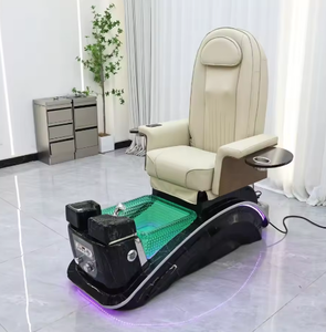 เก้าอี้นวดสปาเท้าไฟฟ้าสีดำขาวสุดหรูรุ่นใหม่ขายส่ง พร้อมปั๊มระบายน้ำสำหรับทำเล็บเท้า - Product Image 1