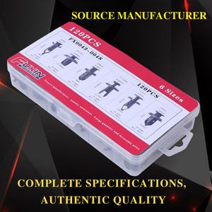 Clips de carrosserie automobile en <span class=keywords><strong>plastique</strong></span>, rivets, pièces d'intérieur de voiture, 6 types, clips et attaches universelles pour honda, <span class=keywords><strong>suzuki</strong></span>, 120 pièces - Product Image 3