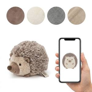 Peluche hérisson personnalisée, grise mélangée, avec dos touffu et pointu, museau pâle et doux, style animal sauvage forestier, jouet mascotte de marque personnalisée - Product Image 1