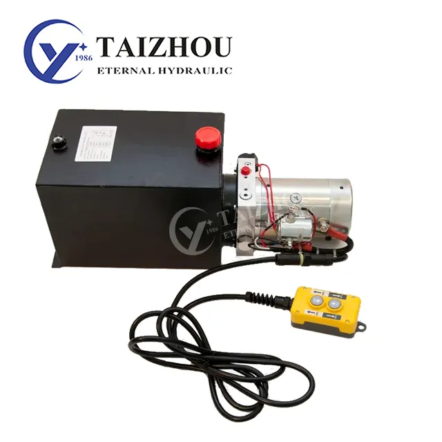 Инструмент-Tuff Двойное действие 12 вольт постоянного тока 220 В 24 в 48 в электро-гидравлический блок с дистанционным управлением, гидравлический насос для самосвала