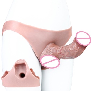 Hollow Strap on <b>Dildo</b> Realistic Penis for Men 7 Inch Wearable Realistic Male Penis Sleeve Pants Harness Male Strap on Extender - Product Image 1