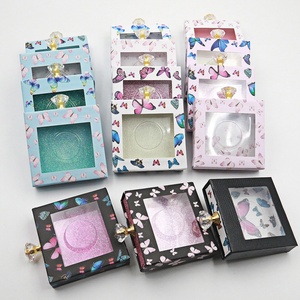 Cils entiers en fourrure de vison véritable, faits à la main, logo privé, style croisé, doux et naturel, 25 mm, boîtes d'emballage pour cils, client - Product Image 5