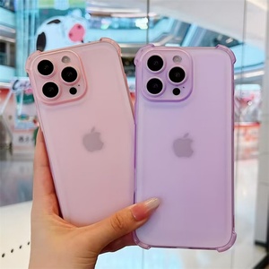 Funda Rígida Híbrida Mate Transparente de Lujo en Color Caramelo para iPhone 12 13 14 15 16 17 Pro Max, Envío Gratis - Product Image 1