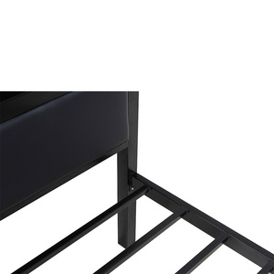 Commercio all'ingrosso Ultimi disegni design moderno mobili Per La Casa <span class=keywords><strong>in</strong></span> <span class=keywords><strong>ferro</strong></span> singolo letto di base per la camera da letto di schiuma PU <span class=keywords><strong>testiera</strong></span> - Product Image 2