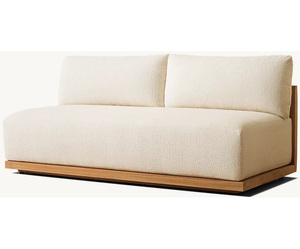 Canapé d'extérieur en bois de teck pour villa, idéal pour les fêtes à la piscine, résistant aux intempéries, style 1 <span class=keywords><strong>2</strong></span> 3, mobilier de jardin, canapé lounge extérieur - Product Image 3