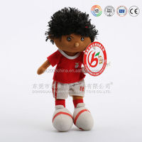 Poupées de joueur vaudou de football en peluche pour garçon habillé de dessin animé drôle accrédité ICTI pour