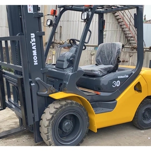 Original <b>Used</b> Komatsu 3 Ton FD30 Three Stage Mast Diesel Forklift Fork Dimensions 1220x125x50 Excellent Working Condition - Product Image 1