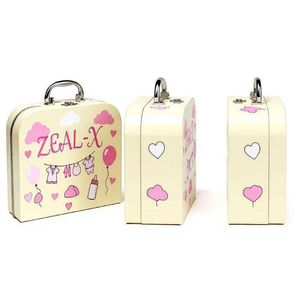 Caja de Regalo Personalizada para Baby Shower, <span class=keywords><strong>Maleta</strong></span> de Almacenamiento de Ropa de Bebé, Empaque de Regalo Rígido Premium con Asa - Product Image 4