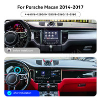 Radio 12,3 pouces pour Porsche Macan 2014-2017, lecteur multimédia DVD Android pour voiture, navigation GPS, stéréo, CarPlay sans fil, autoradio