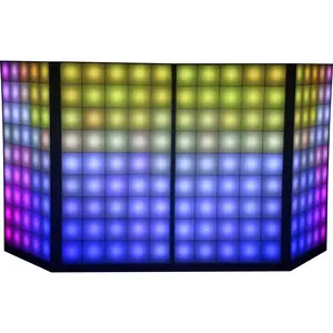 Foldable portable video Digital LED DJ booth facade for dj disco lighting