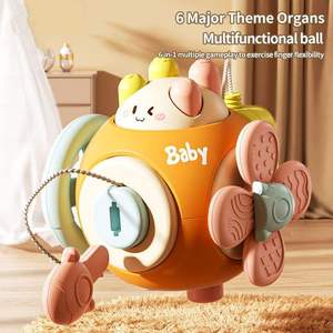 Jouet Montessori 6-en-1, balle d'activités pour bébé, pour le développement de la motricité fine, jouet en plastique sûr pour enfants - Product Image 5
