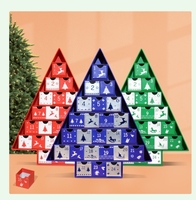 Calendrier de l'Avent de Luxe en Carton Écologique Fini Mat Boîtes Rigides Personnalisables Vides Emballage Cadeau Cosmétique Beauté Chaussettes