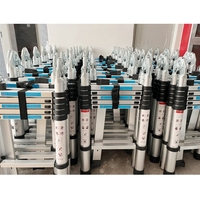 Échelle télescopique portable en gros, échelle multifonction, échelle pliante en aluminium épaissi pour la maison