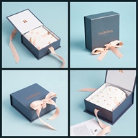 Coffrets cadeaux pour demoiselles d'honneur, grande boîte cadeau rigide noire, laminage mat, emballage d'expédition recyclable, tiroir personnalisé
