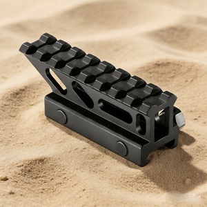 Soporte Elevador Táctico Impermeable de Aleación de Aluminio ACUMETA para Base de 20 mm con 85 mm de Longitud (Negro) - Product Image 1
