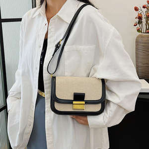 Bolso Bandolera de Moda, Bolso de Hombro Cuadrado para Mujer, Bolso de Lona Portátil - Product Image 5