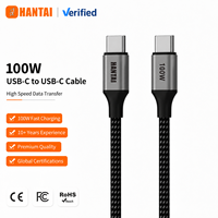 Câble de charge rapide USB C vers USB C PD 100W, coque en alliage de zinc, cordon tressé durable pour ordinateur portable, iPad, Macbook, Samsung