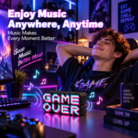 Mini haut-parleur sans fil portable d'extérieur pour garçons, au design créatif et ludique, avec fonction 'Game Over'
