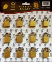 6 pièces en fer poli cadenas clé déverrouiller pas cher antivol ponçage cuivre peinture finition ouverture latérale serrure de porte en acier pour le marché chinois