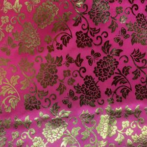 ホットホワイトミンキーゴールドホログラフィックスパークルブロンズメタリックフォイルサテン生地 - Product Image 5