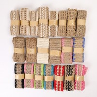 Çuval bezi DIY jüt halat el yapımı doğal keten şerit Hessian jüt bükülmüş sicim hediye sarma düğün dekor için