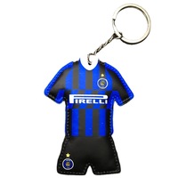 Porte-clés de football de simulation pour fans, pendentif de sac, maillot de football, porte-clés en cuir, mini porte-clés en forme de t-shirt