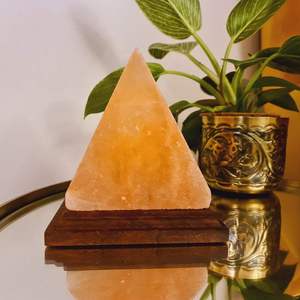 Lámpara de Sal del Himalaya Original, Cristal de Roca USB, Forma de Animal Tallada a Mano con Base de Madera Genuina, Estilo Romántico, Decoración para el Hogar - Product Image 1