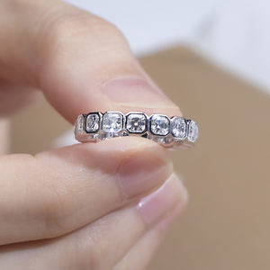 Anillo de Diamantes Asscher de Plata 925 Messi Jewelry MSR-1390 - Product Image 4