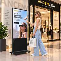 Display Digitale da Pavimento 43/55 Pollici con Schermo Touch Android, LCD, CMS Basato su Cloud, 3G/4G, Schermo Pubblicitario per Interni, Garanzia 1 Anno