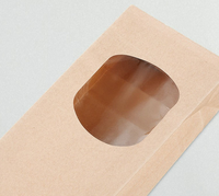 Sacs d'emballage pour boulangerie Interpac Classic biodégradables avec fenêtre transparente, poignées torsadées, recyclables, en papier kraft, pochettes rectangulaires