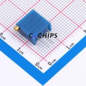 Résistance/potentiomètre réglable 3296X-103-3H, composant traversant (THT)-3P, 9,5x4,8 mm, résistance 10 kOhm, 10 %, 500 mW, 250 ppm/ ℃ - Product Image 1