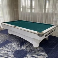 Meistverkaufter 8ft 9ft Professioneller Billardtisch aus Schiefer 9-Ball Amerikanischer Stil Massivholzbeine mit Ballrückführungssystem
