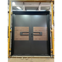 Puerta de Aluminio Fundido Resistente a la Intemperie de Estilo Europeo para Puerta Principal, Puerta Exterior de Aluminio Residencial