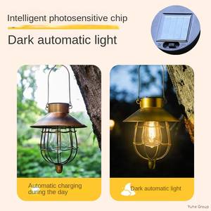 Lampe Suspendue Solaire Extérieure en Fer Rétro Lanterne Portable LED DC IP65 Hôtel Restaurant Lanterne Décorative Noël - Product Image 5