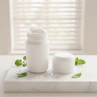 Tube de déodorant biodégradable en plastique de 15 ml et 50 ml, vide, rond, avec bouchon à vis, pour stick anti-transpirant