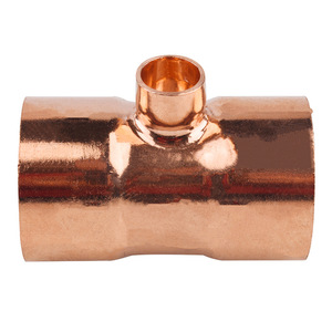 Copper Reducing Tee 8*6.35-108*89 Horizontal Welding Fitting For <b>Air</b> <b>Conditioning</b> <b>Pipes</b> - Product Image 1
